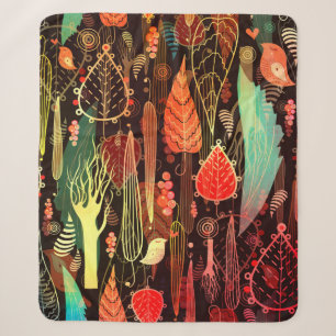 beautiful seamless pattern of autumn leaves and tr sherpa blanket