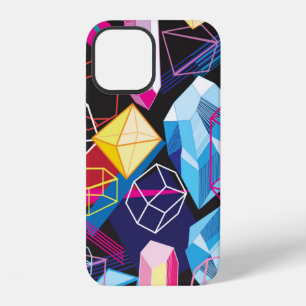 Beautiful seamless pattern with colourful crystals iPhone 12 case