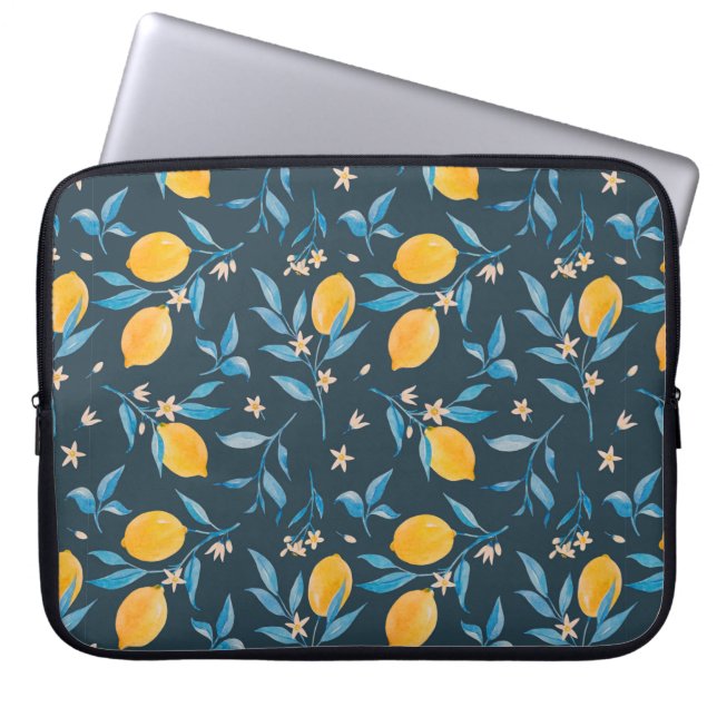 Beautiful seamless pattern with hand drawn waterco laptop sleeve (Front)