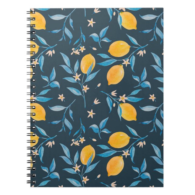 Beautiful seamless pattern with hand drawn waterco notebook (Front)