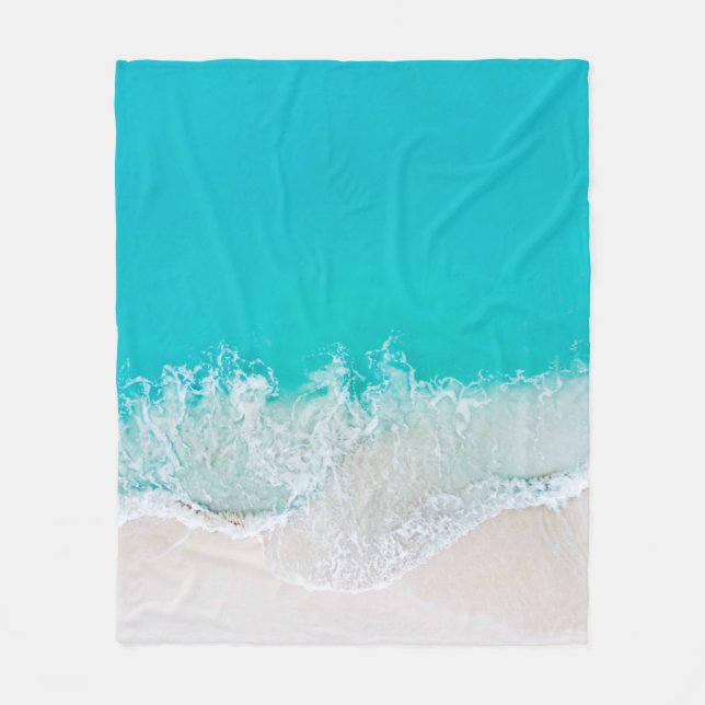 Beautiful Seascape Fleece Blanket (Front)