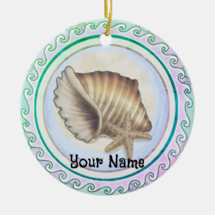 Beautiful seashell  ceramic tree decoration