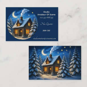 Beautiful Seasonal Christmas and New Year Business Card