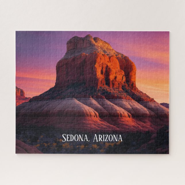 Beautiful Sedona Arizona Red Rocks Landscape Art Jigsaw Puzzle (Horizontal)