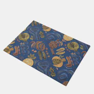 Beautiful seedpod welcome doormat
