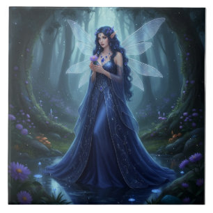 Beautiful September Sapphire Fairy Tile