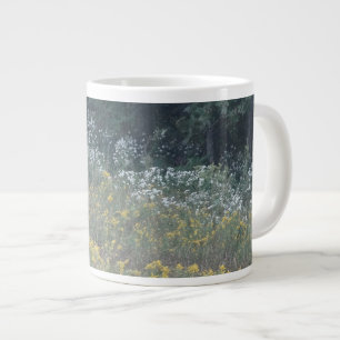 Beautiful September Wild Flowers in a Meadow on a Large Coffee Mug