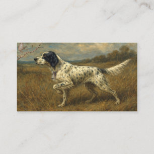 Beautiful Setter with Pheasants , Art Business Card
