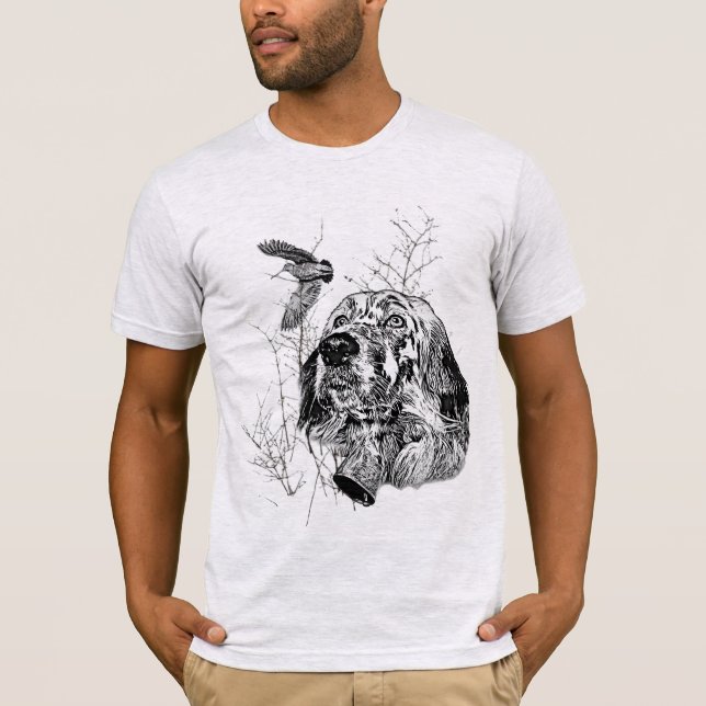 Beautiful Setter with Pheasants , Art T-Shirt (Front)