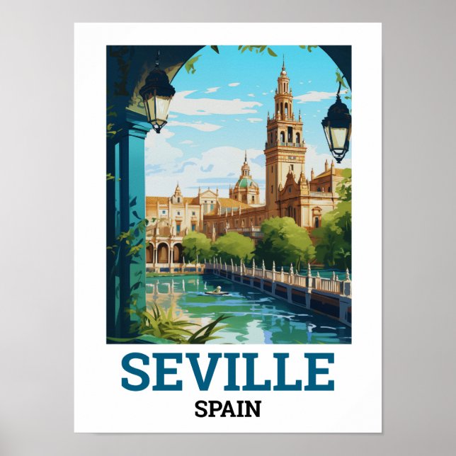 Beautiful Sevilla Beauty of Andalusia Spain Travel Poster (Front)