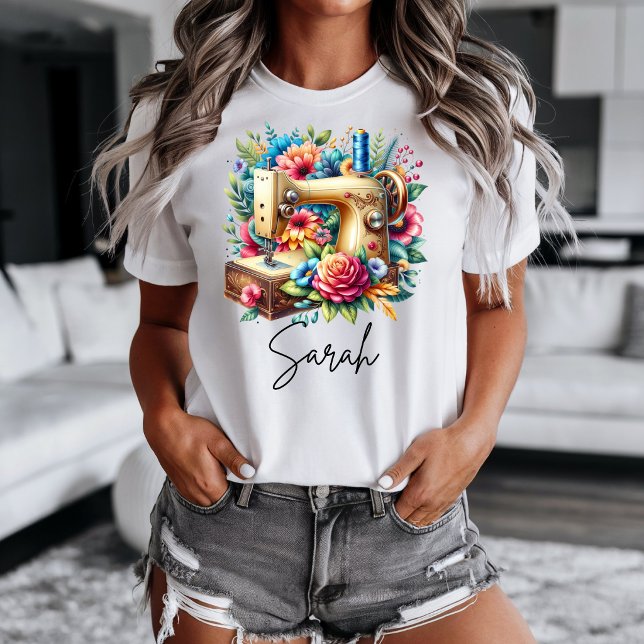 Beautiful Sewing Machine  T-Shirt (Sewing hobby gift t-shirt. )