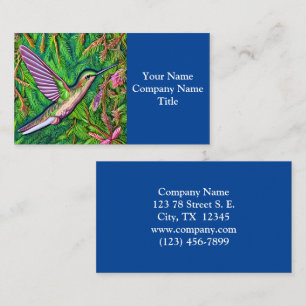 Beautiful Shabby Chic Little Hummingbird. Business Card