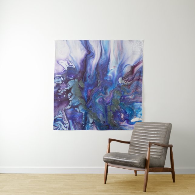 Beautiful shades of Blue Acrylic Art Tapestry (In Situ)