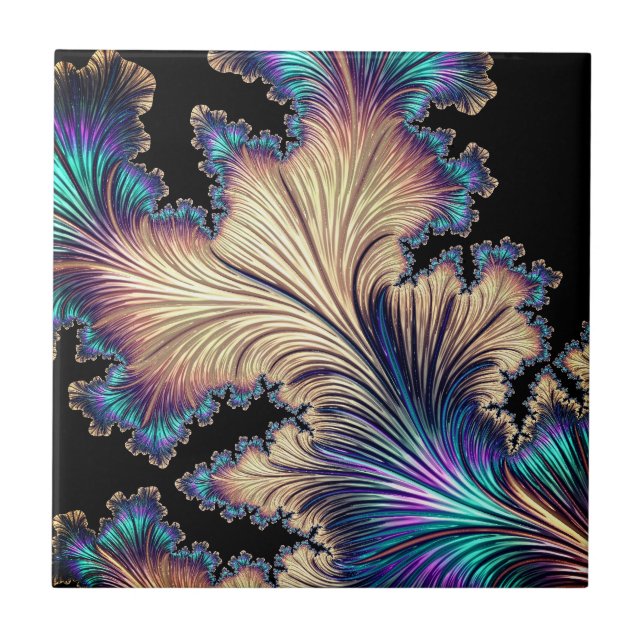 Beautiful shapes in colours tile (Front)