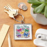 Beautiful She Is Mum Key Ring<br><div class="desc">Beautiful She Is Mum
Quotes/Sayings
Mother's Day
Customisable</div>