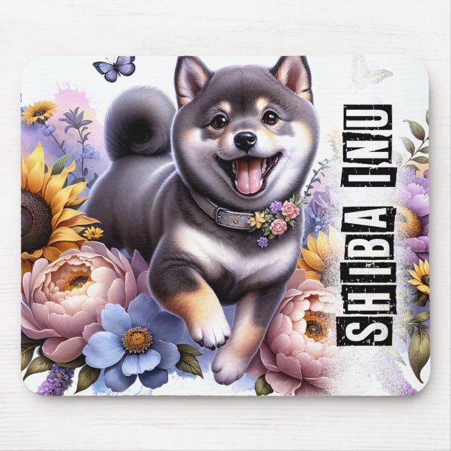 Beautiful Shiba Inu Dog Mouse Pad (Front)
