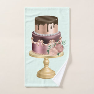 Beautiful Shiny Glam Party Cake Bath Towel Set