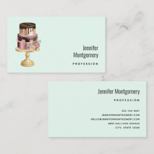 Beautiful Shiny Glam Party Cake Business Card