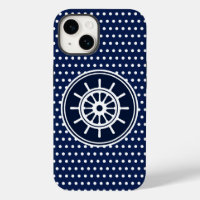 Beautiful Ship's Wheel Maritime Blue And White