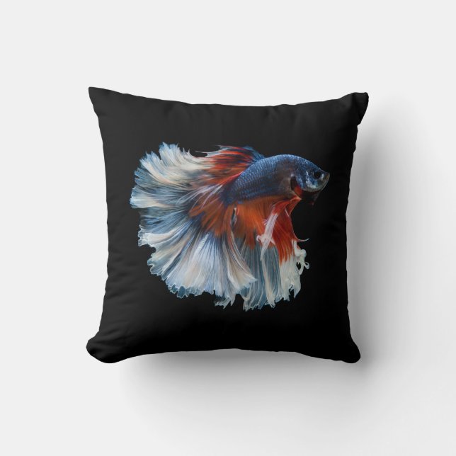 Beautiful Siamese Betta Fish Cushion (Front)