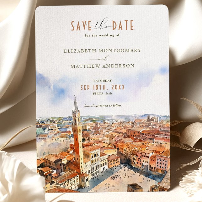 Beautiful Siena, Italy Save-the-Date Invitation (Creator Uploaded)