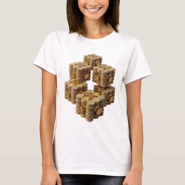 Beautiful Silver ABSTRACT ART Abstract Design T-Shirt (Front)