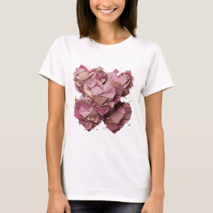 Beautiful Silver BROKEN HEART Slogan Design T-Shirt