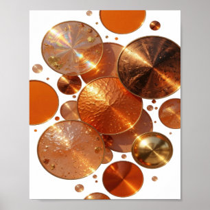 Beautiful Silver COPPER DISCS Poster