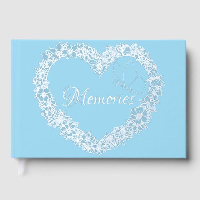 Beautiful silver Foil Guestbook (Front)