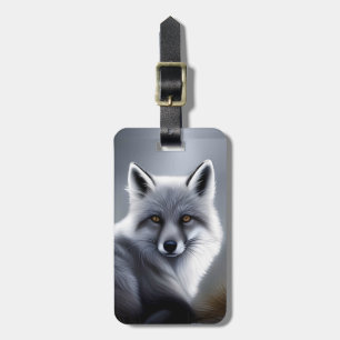 Beautiful Silver Fox Luggage Tag