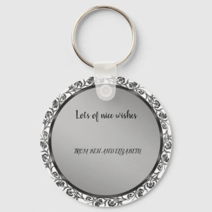 BEAUTIFUL SILVER Keychains WITH DEDICATION