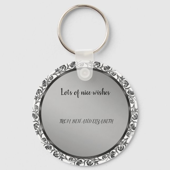 BEAUTIFUL SILVER  Keychains WITH DEDICATION (Front)