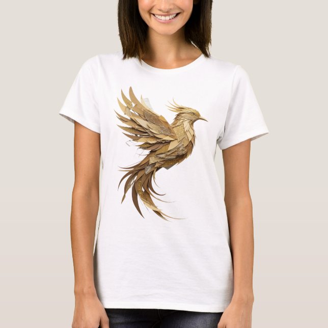 Beautiful Silver PHOENIX FROM THE ASHES T-Shirt (Front)