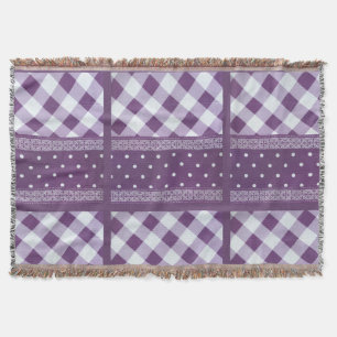 Beautiful simple amazing chic tartan purple design throw blanket