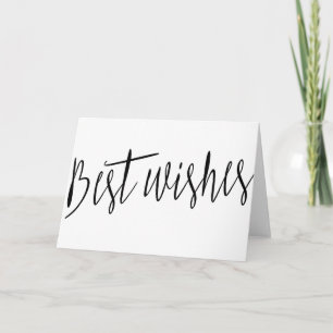Beautiful simple calligraphy "Best wishes" Card
