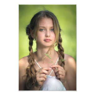 Beautiful Simple Girl Premium Satin Photo Print