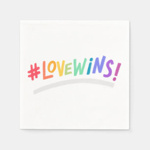 Beautiful Simple Minimal Love Is Love Pride Napkin