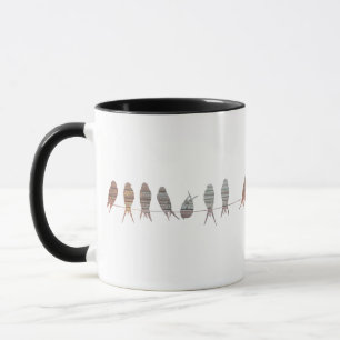 Beautiful Simple Modern Birds On A Wire Mug
