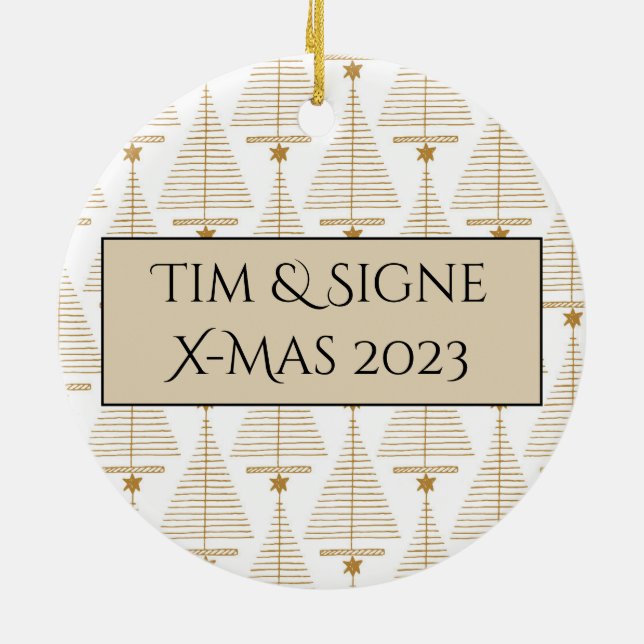 Beautiful & Simple Photo Chritmas Tree Ornament (Back)