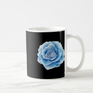 Beautiful Single Blue Rose In Watercolor Yoga Gym Coffee Mug