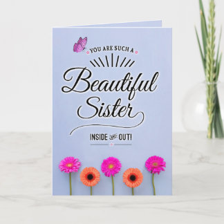Beautiful Sister Birthday Card