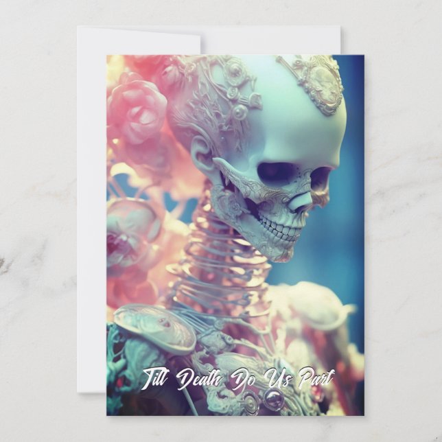 Beautiful Skeleton Bride Wedding Invitation (Front)