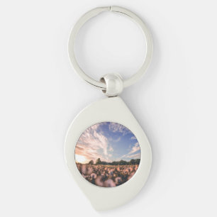 beautiful sky over the plain key ring