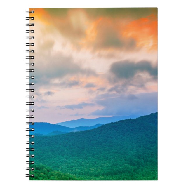 Beautiful sky,red clouds notebook (Front)