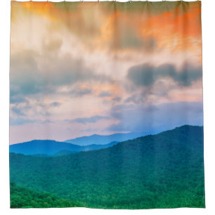 Beautiful sky,red clouds shower curtain