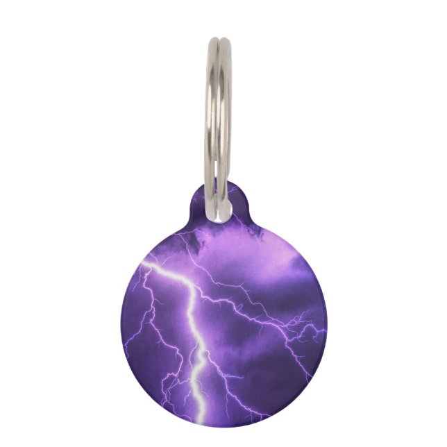 beautiful sky, thunder pet tag (Front)