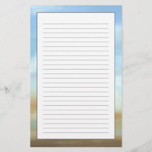 Beautiful Skyscape with Fluffy Clouds Stationery