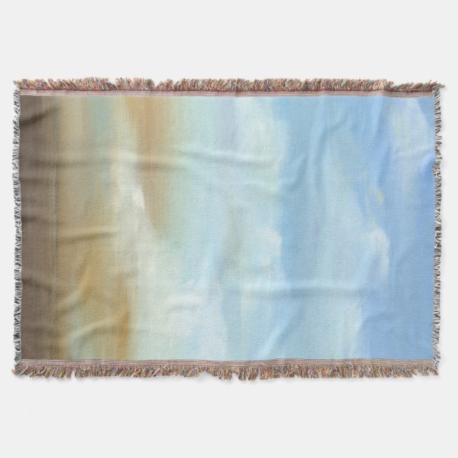 Beautiful Skyscape with Fluffy Clouds Throw Blanket (Front)