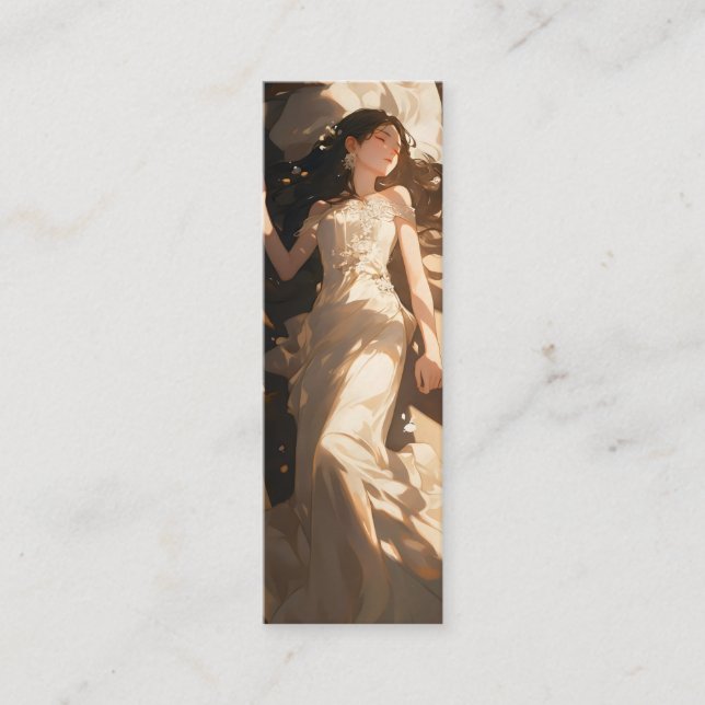 Beautiful Sleeping Bride Anime Mini Business Card (Front)