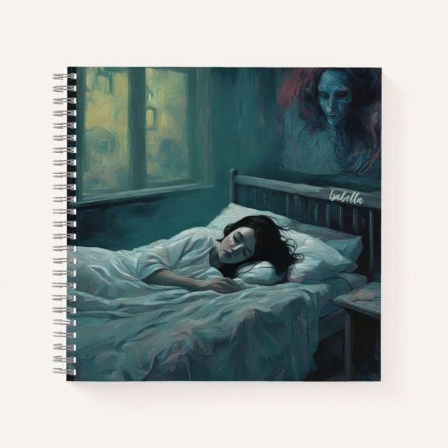 Beautiful Sleeping Girl Dreams  Notebook (Front)